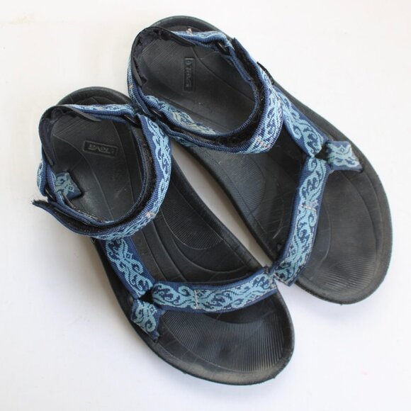 Teva Women's Black Blue Wave Outdoor All Terrain Sandals 6576 Size 9 - Picture 4 of 6